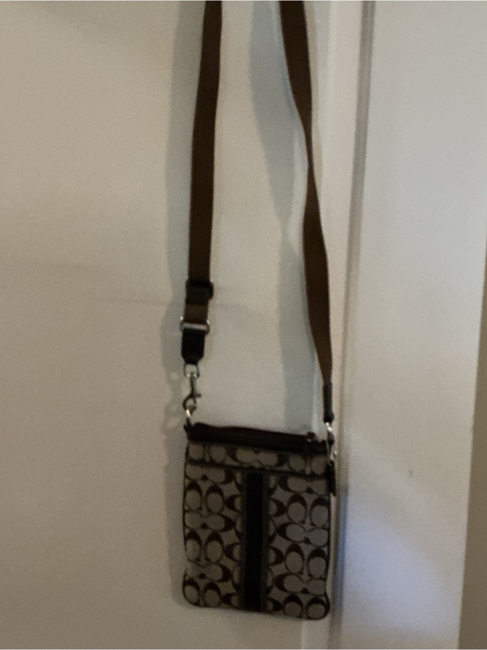 Coach Brown Signature Canvas Crossbody